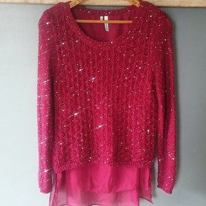 knit rhinestone sweater
